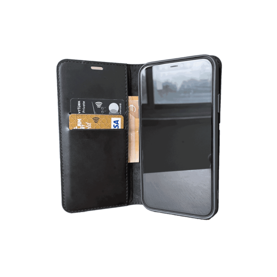 iPhone XS Cüzdanlı Kapaklı Kılıf Kartlıklı Standlı Kopçalı