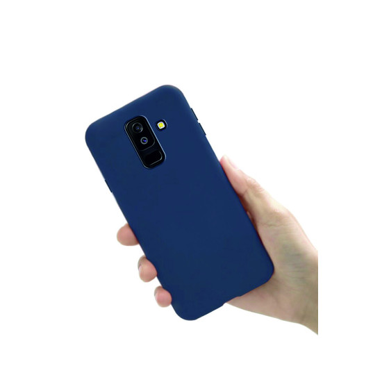 Samsung Galaxy J8 Case Camera Protected Silicone Rubber Back Cover