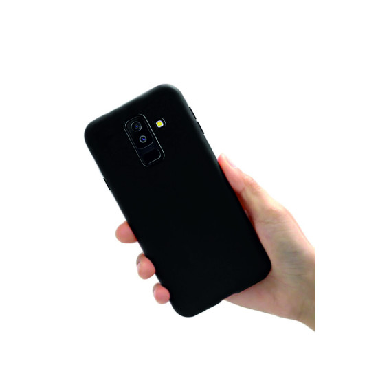 Samsung Galaxy J8 Case Camera Protected Silicone Rubber Back Cover